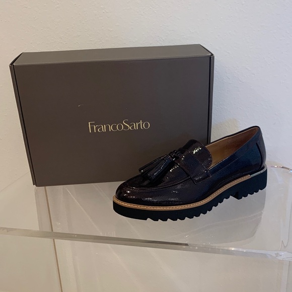 Franco Sarto Dark Burgundy Patent Leather Tassel Loafers - Picture 10 of 10